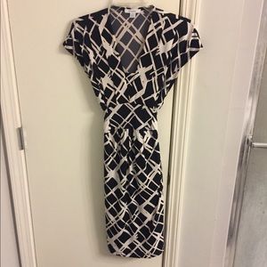 Dress Barn Dress—black and white print